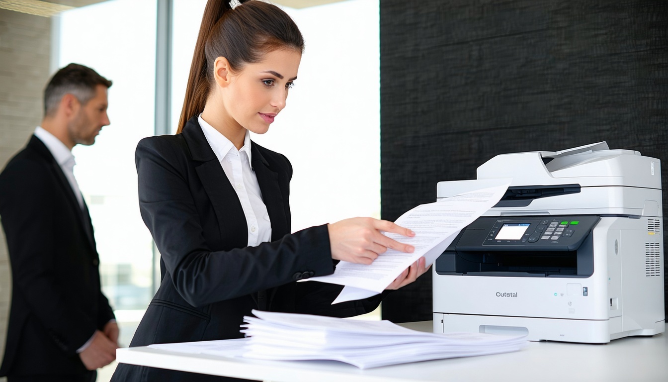 Lawyers in a London office reviewing printed legal